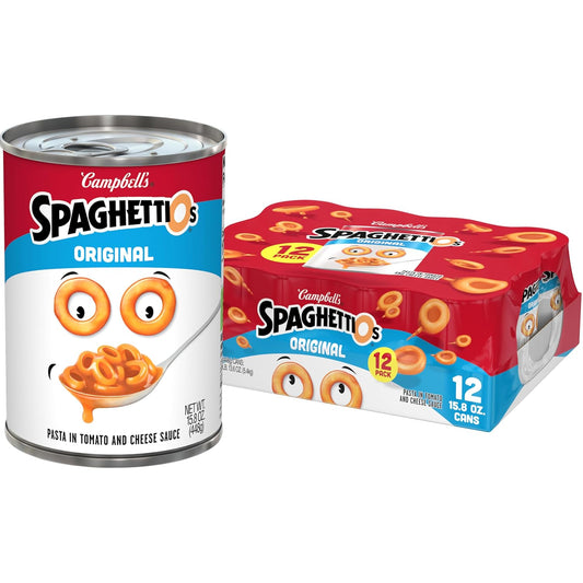 SpaghettiOs Original Canned Pasta, 15.8 oz Can, Pack of 12