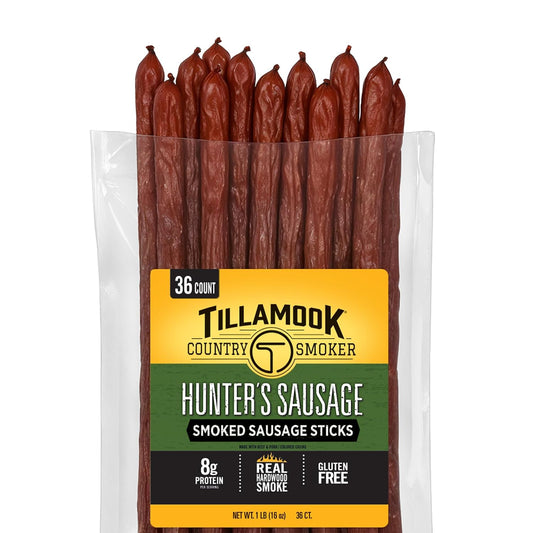 Tillamook Country Smoker Hunter's Sausage Smoked Sausage, 16 Oz, 36 Ct, Bulk Pack