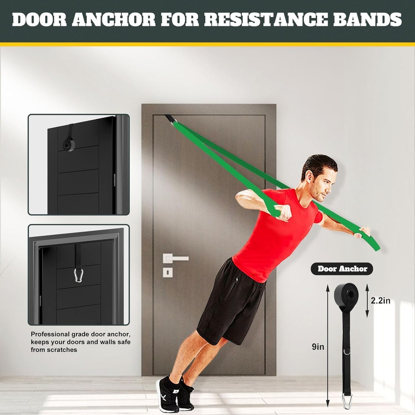 Resistance Bands for Full Body Workout - Durable, Versatile, Portable Home Gym Equipment