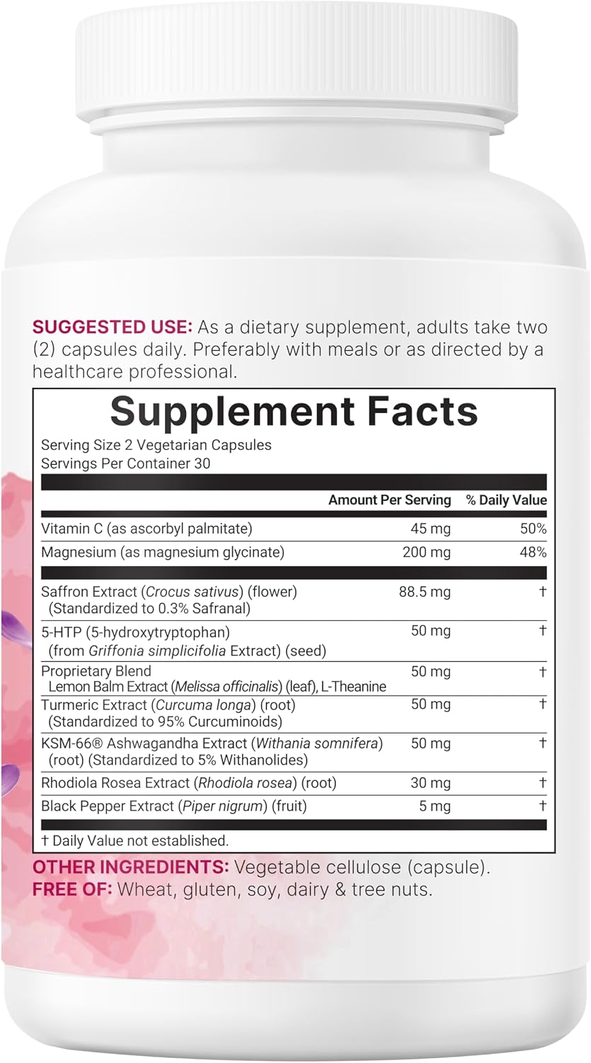 Micro Ingredients Saffron+ Advanced Supplements, 60 Veggie Capsules