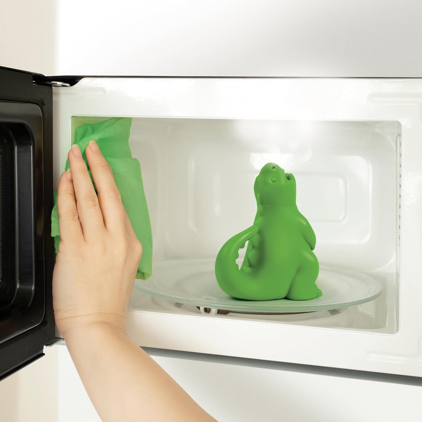 Genuine Fred DRAGON'S BREATH Microwave Steam Cleaner, BPA-Free Silicone Dragon Design, Easy to Use, Reduces Cleaning Time, Dishwasher Safe, Fun and Effective Kitchen Gadget