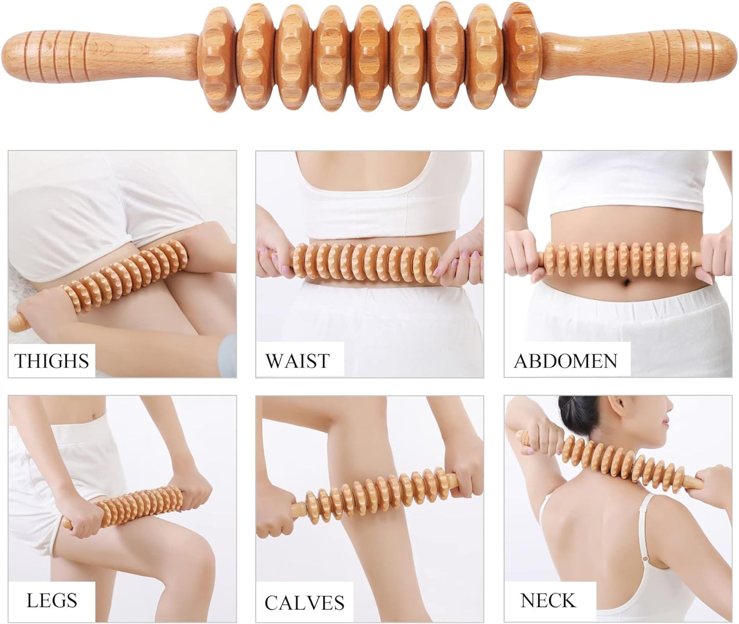 Komogir 3-in-1 Wood Therapy Massage Tools for Lymphatic Drainage and Body Sculpting