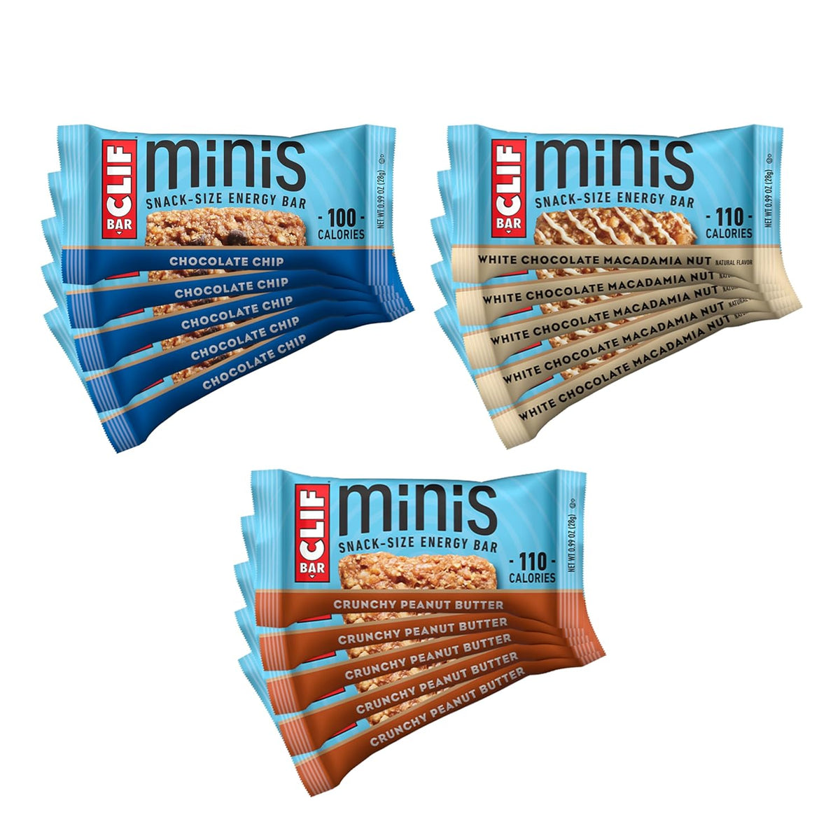CLIF BAR Minis Variety Pack Made with Organic Oats Non-GMO Plant Based Snack-Size Energy Bars