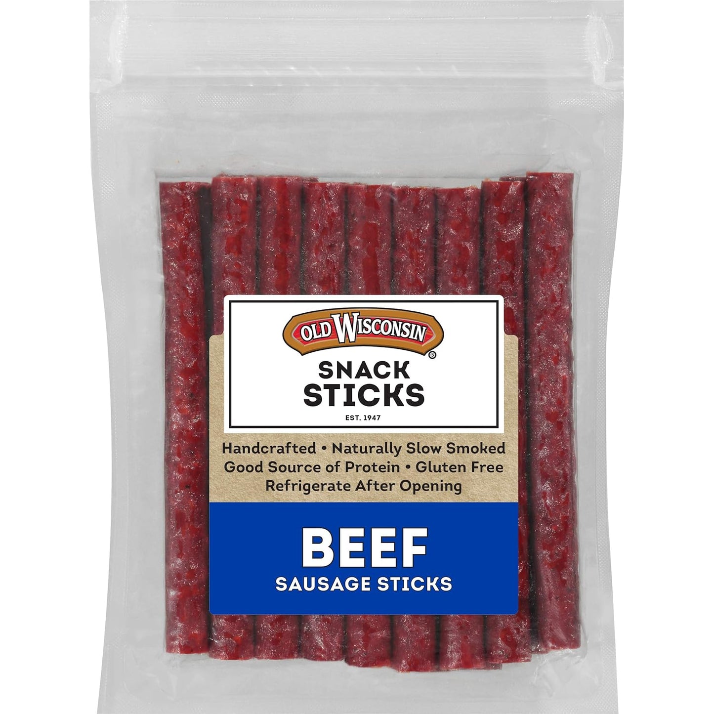 Old Wisconsin Beef Sausage Snack Sticks, 26 Ounce Resealable Package