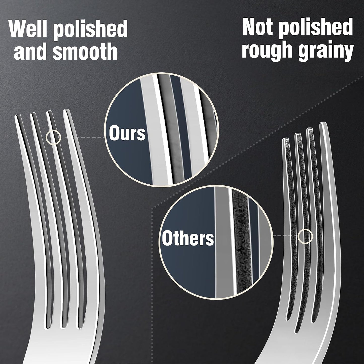 18/10 Silverware Set for 8, 40 Piece Stainless Steel Flatware Set Cutlery | Rust Proof Mirror Polished knives Forks Spoons Utensils, Dishwasher Safe for Dinner Home Kitchen,Wedding Party