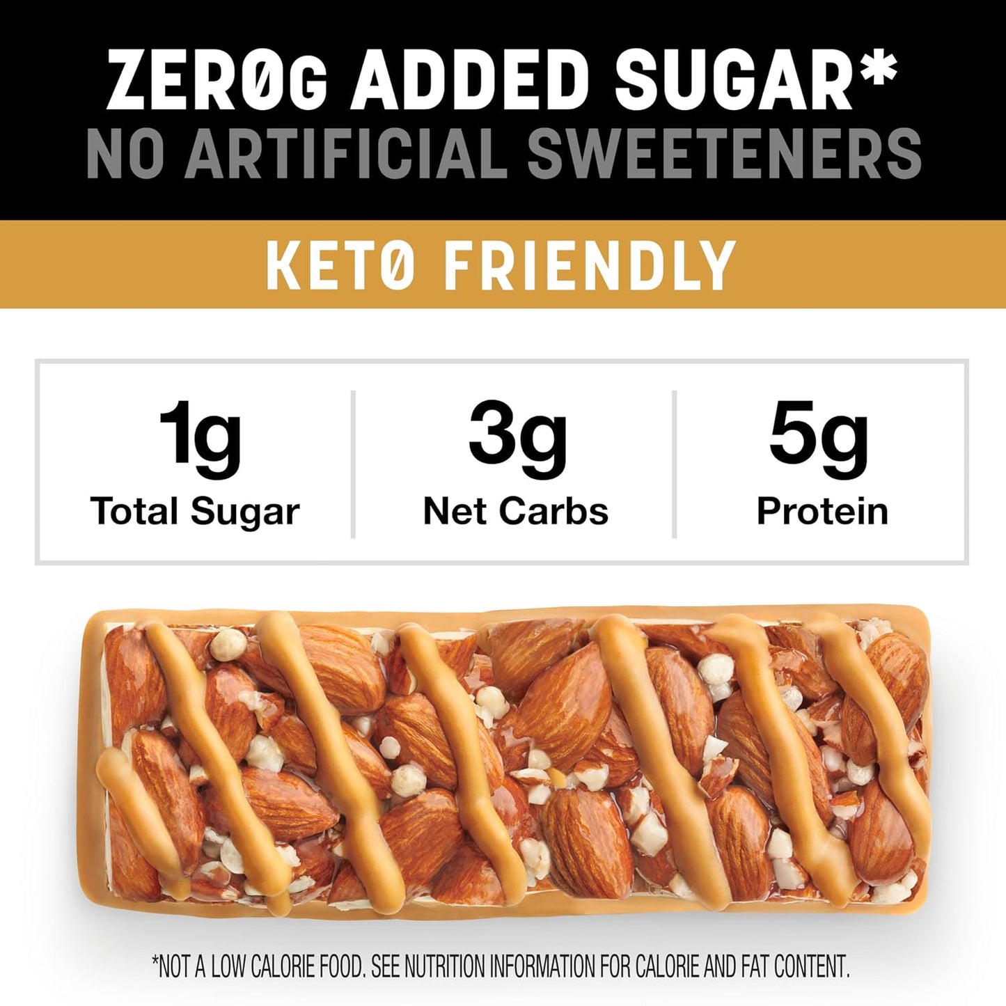 Kind Zero Added Sugar Snacks Bars Variety Pack, Gluten Free, High Fiber, Keto Friendly, 15 Count
