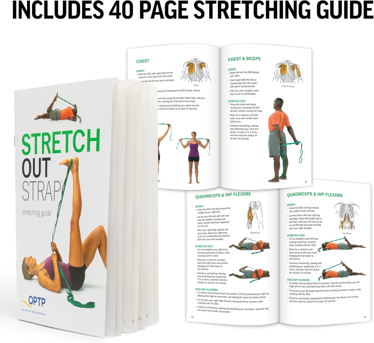 OPTP Stretch Out Strap - Physical Therapy, Yoga Strap
