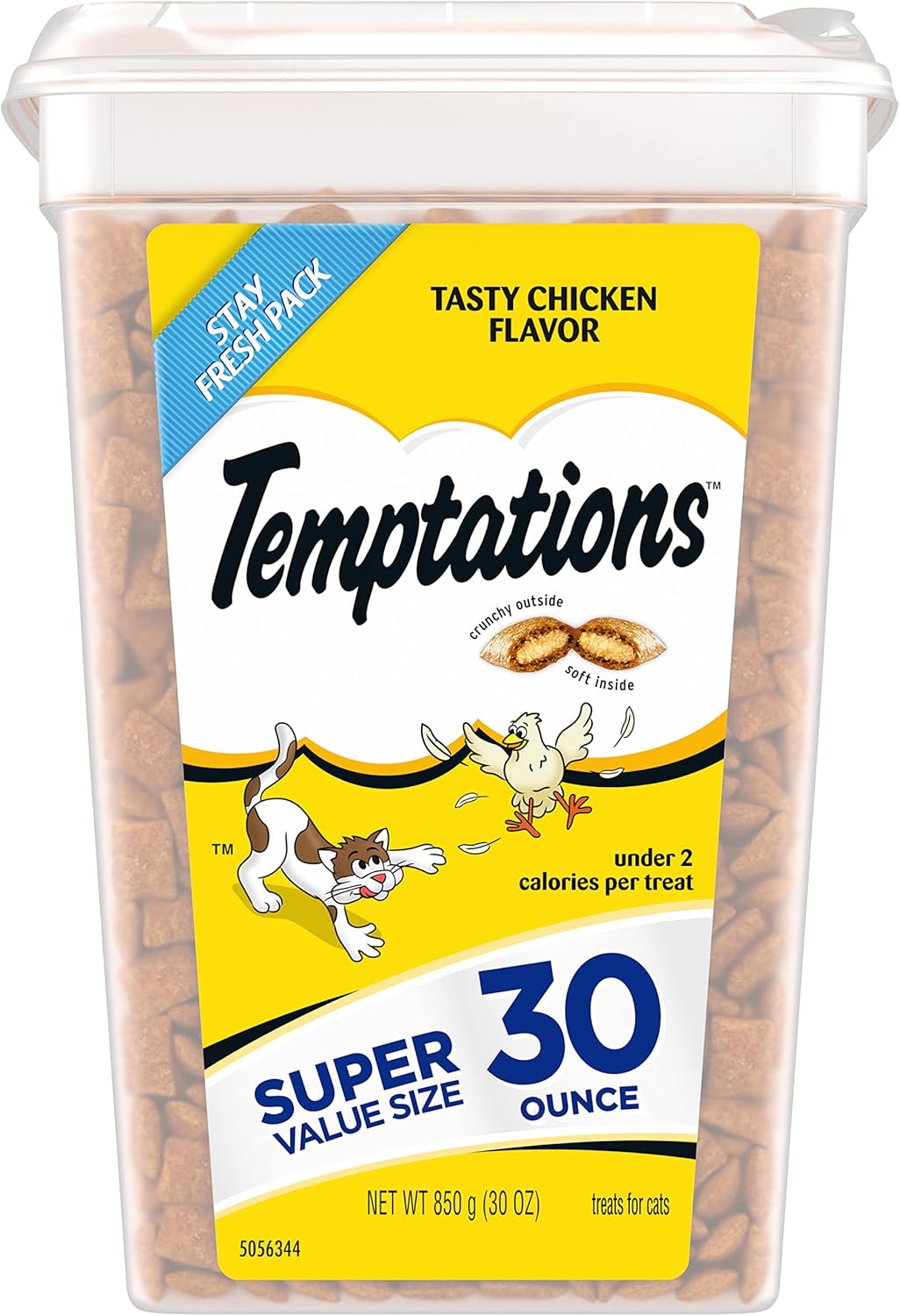 Temptations Cat Classic Crunchy and Soft in Tasty Chicken Flavor 30 oz Tub