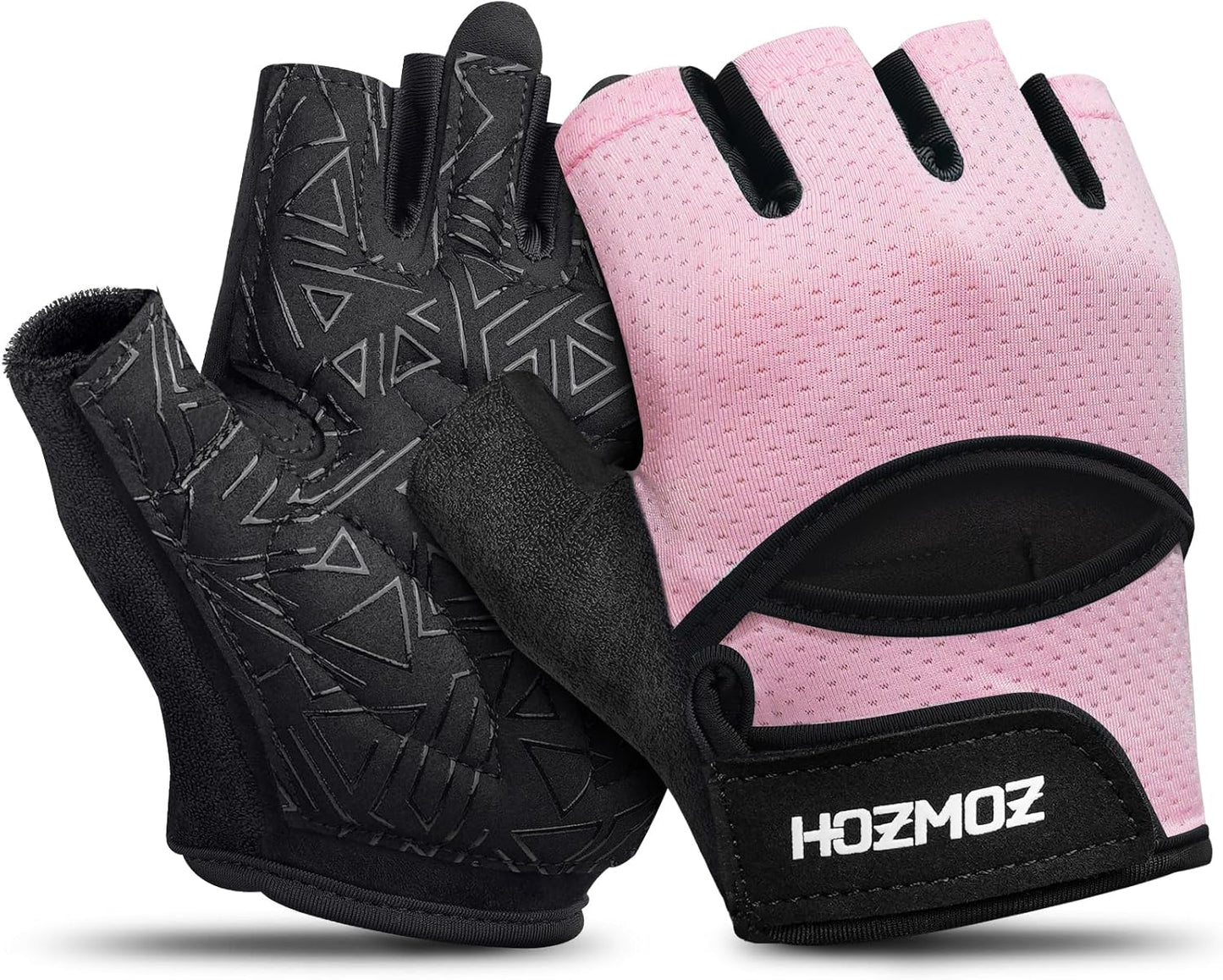 HOZMOZ Ventilated Workout Gloves w/ Full Palm Protection