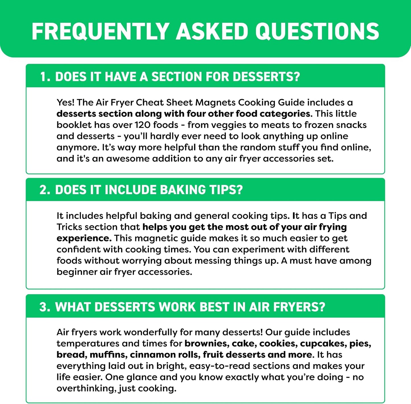 Air Fryer Cheat Sheet Magnets Booklet - Air Fryer Cookbook for Beginners - Air Fryer Liners - Air Fryers Kitchen Gifts Gadgets 2026 - Air Fryer Accessories Cook Books Kitchen+Gadgets Cooking Guide
