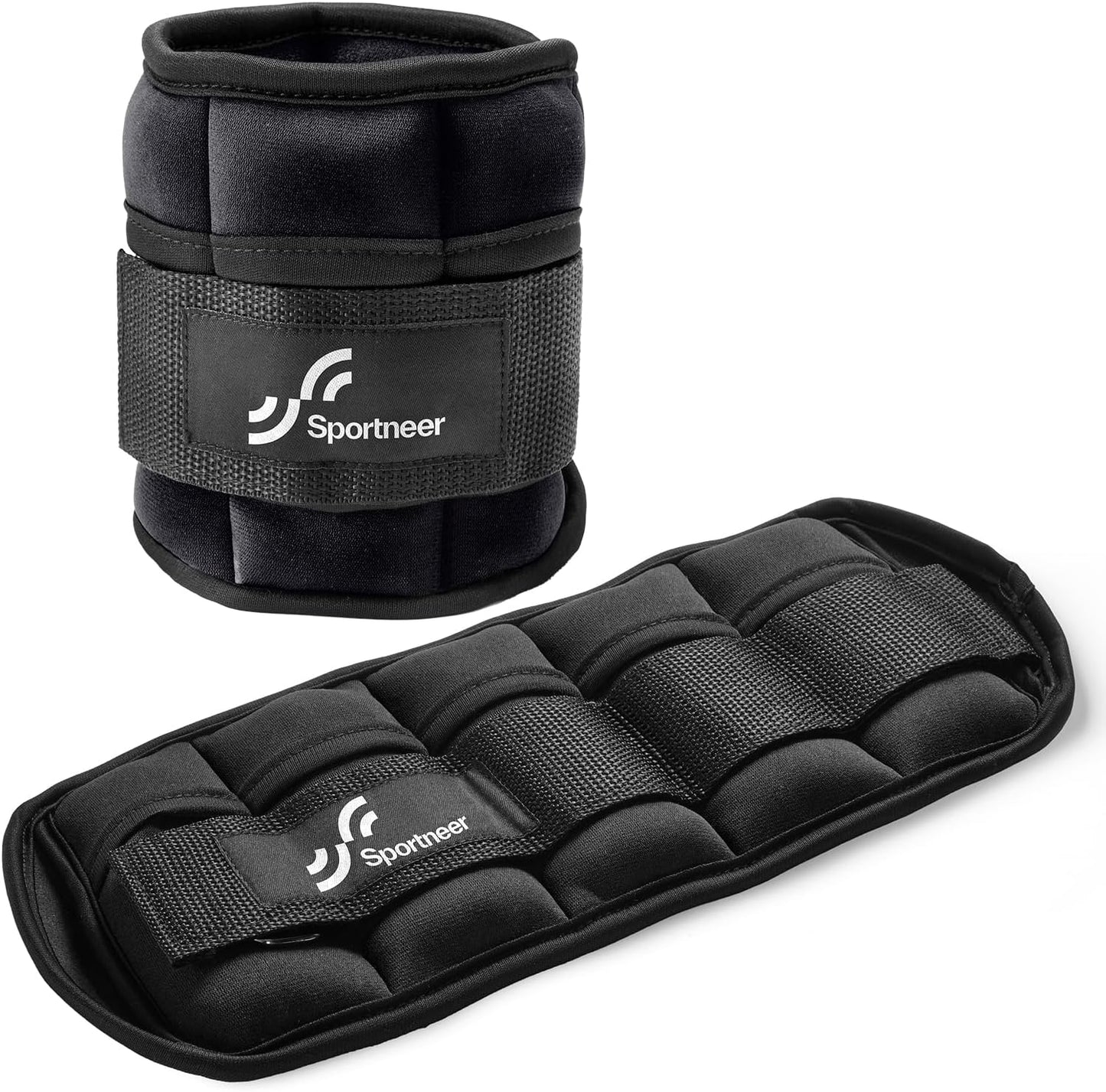Sportneer Adjustable Ankle Weights 7 lbs - Strength Training for Yoga, Walking, Running