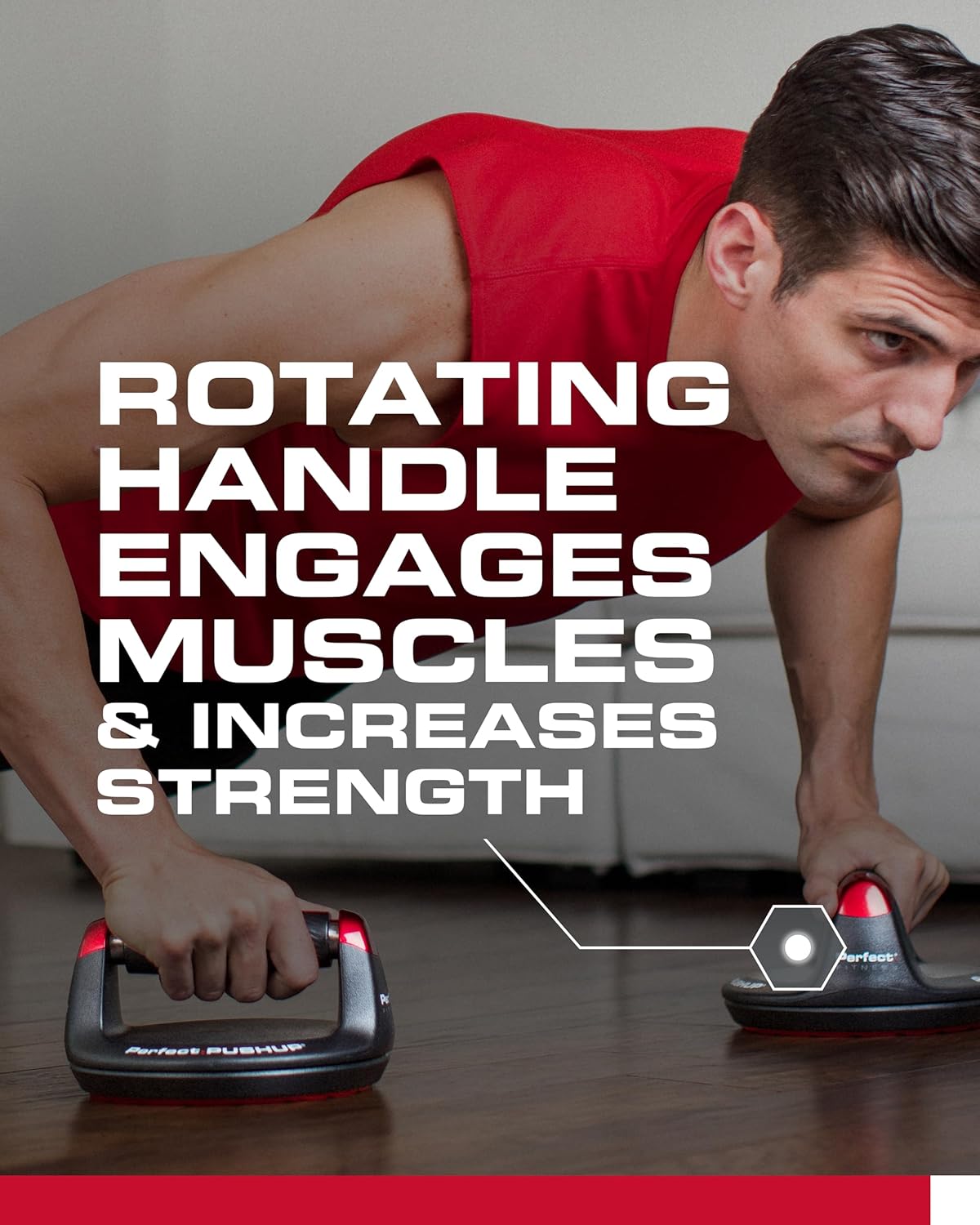 Perfect Pushup Elite - Rotating Handles, Ergonomic Grips, 400lb Capacity