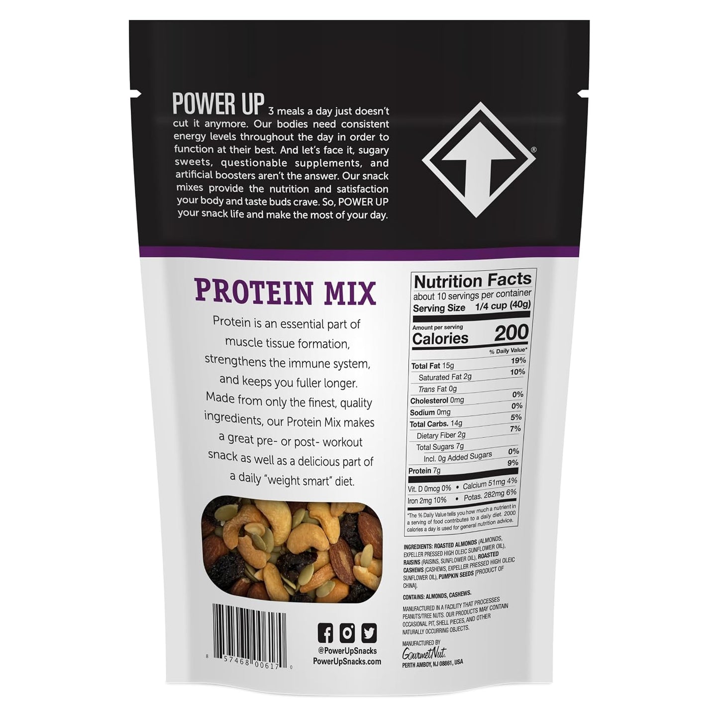 Protein Packed Trail Mix, 14oz, No Added Sugar, Gluten Free, Vegan, Non-GMO