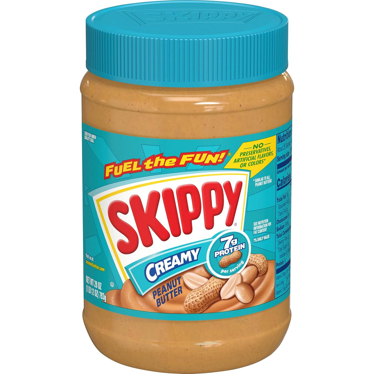 SKIPPY Creamy Peanut Butter, 28 Oz Jar - Smooth, Gluten-Free & Kosher