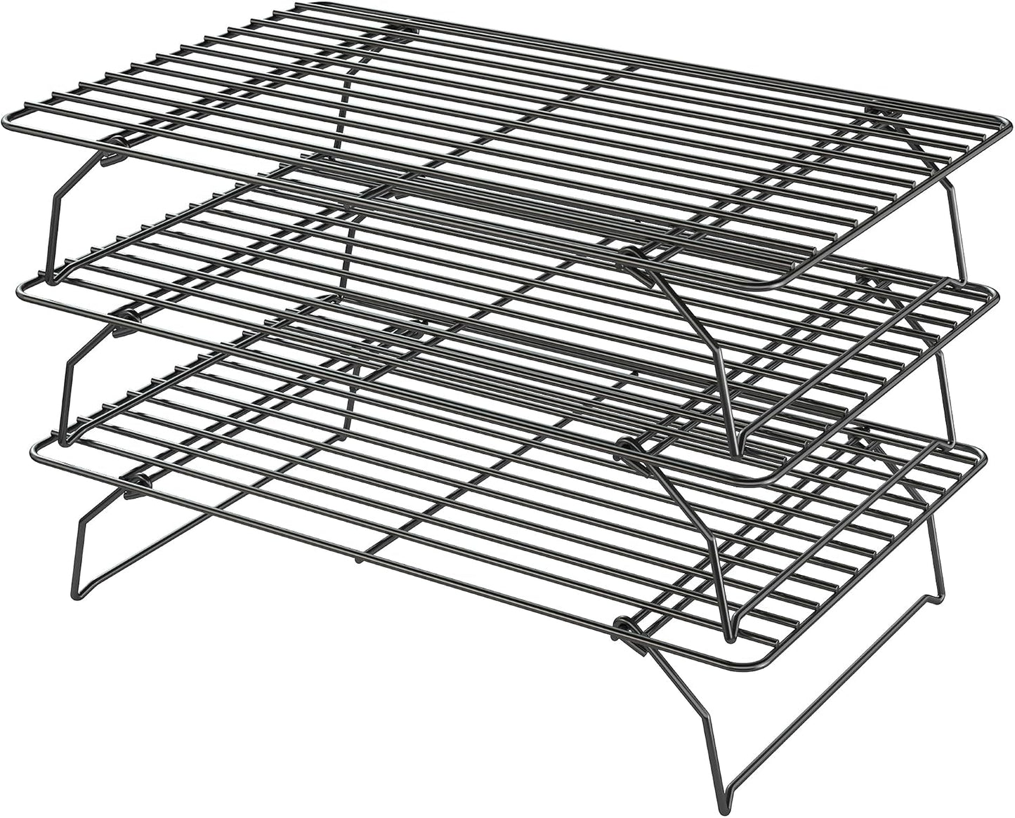 Cooling Racks for Cooking and Baking - 2 PCS 10" x 15" Grid Wire Baking Rack for Oven Cooking, Baking, Grilling, Roasting - Dishwasher Safe Bacon Rack - Fits Jelly Roll Cookie Sheet Pan