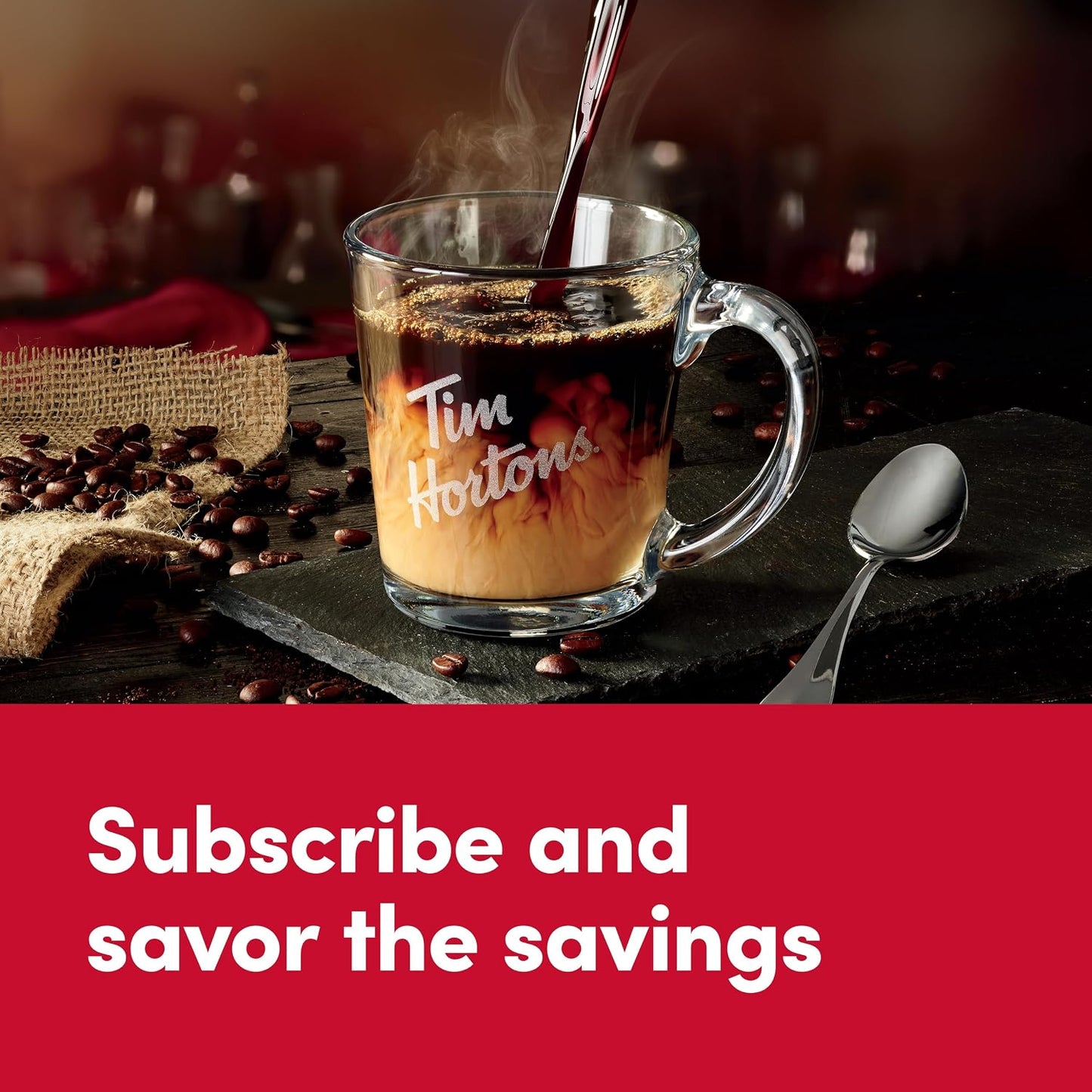 Tim Hortons Original Blend Medium Roast Coffee K-Cup Pods Compatible with Keurig Brewers 100ct