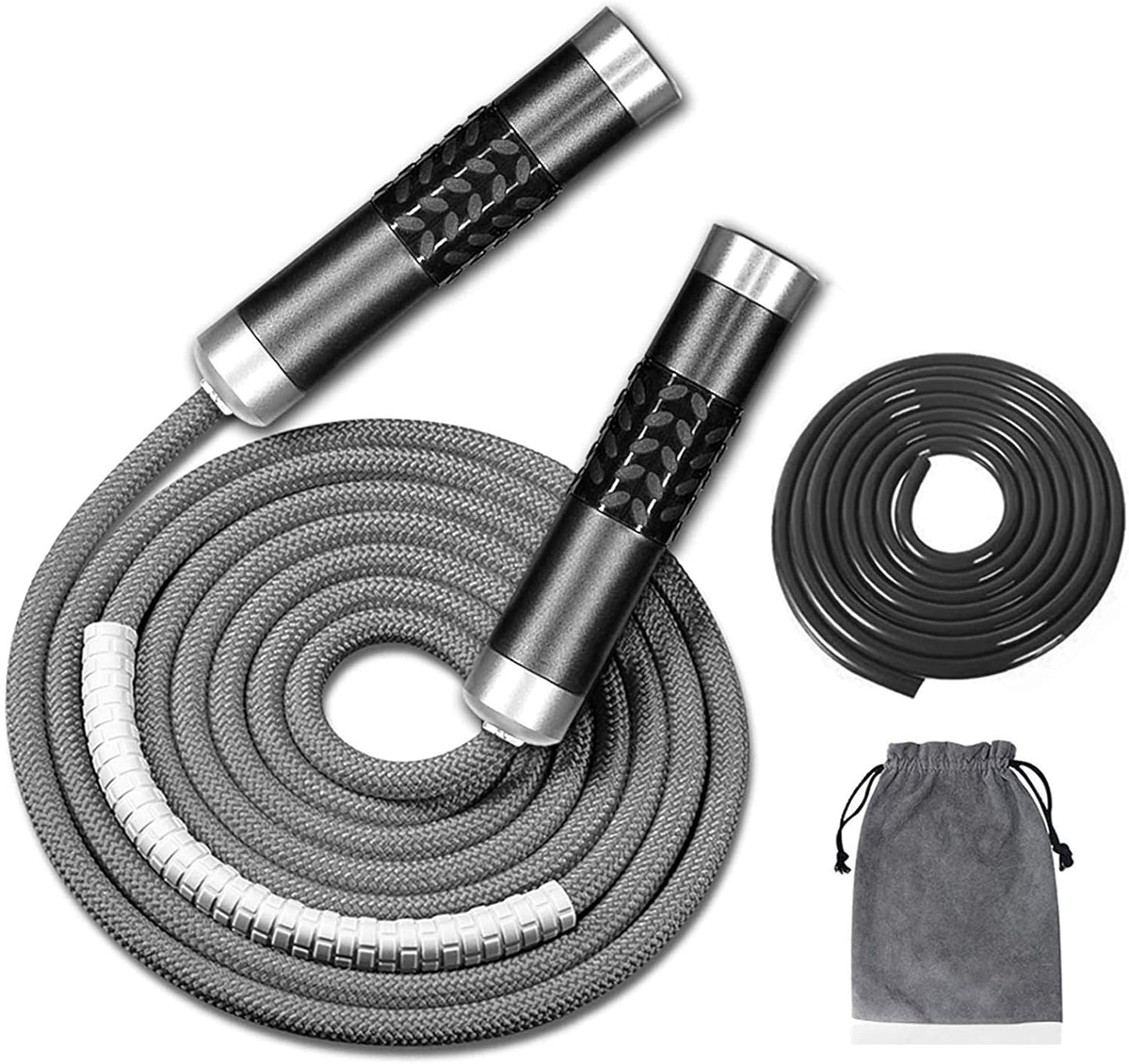 Redify Weighted Jump Rope for Workout Fitness (1LB), Tangle-Free Ball Bearing Rope
