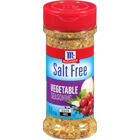 McCormick Salt-Free Vegetable Seasoning, 4.16 oz, No MSG, Flip-Top Bottle
