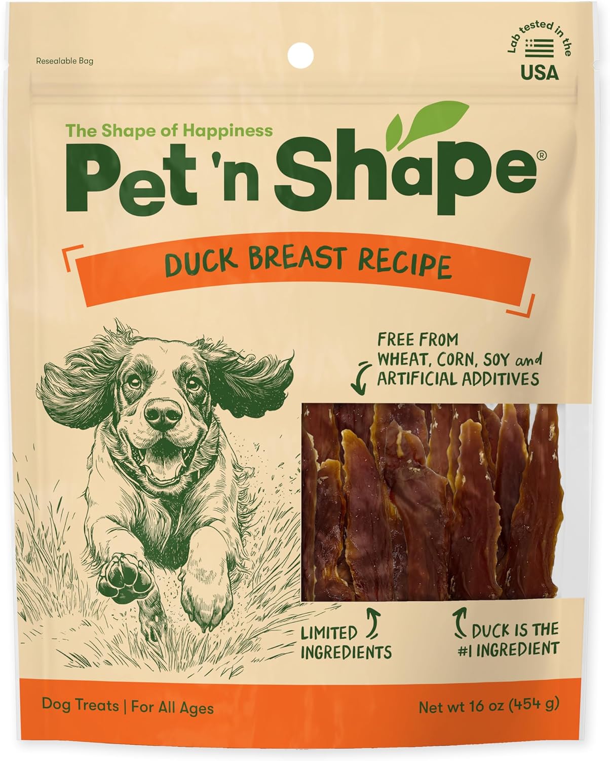 Pet 'n Shape Chik 'n Breast Jerky Dog, 1 Pound, Grain Free, No Artificial Additives