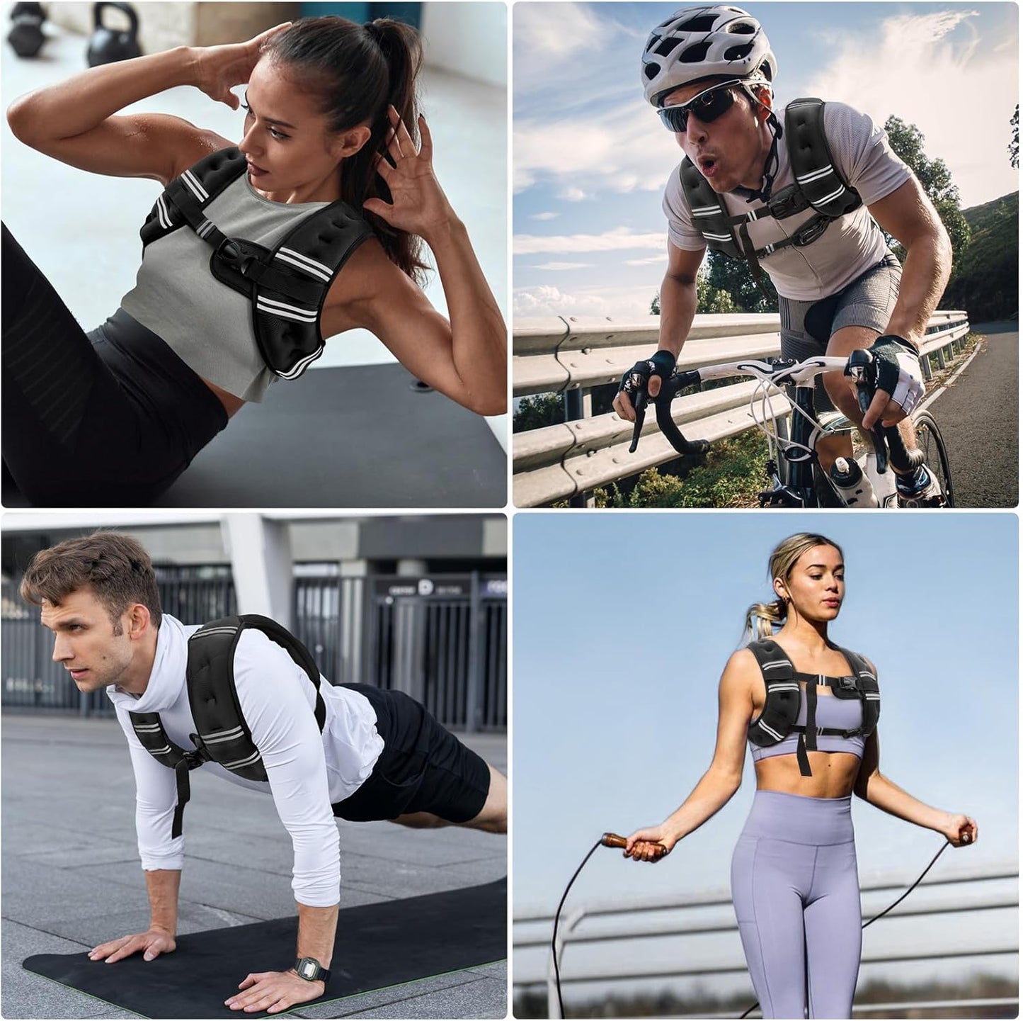 Zeerun Weighted Vest for Women & Men - Adjustable Fitness Training Vest