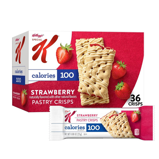 Special K Strawberry Pastry Crisps, 100 Calories, Value Size, 15.84oz Box (36 Crisps)