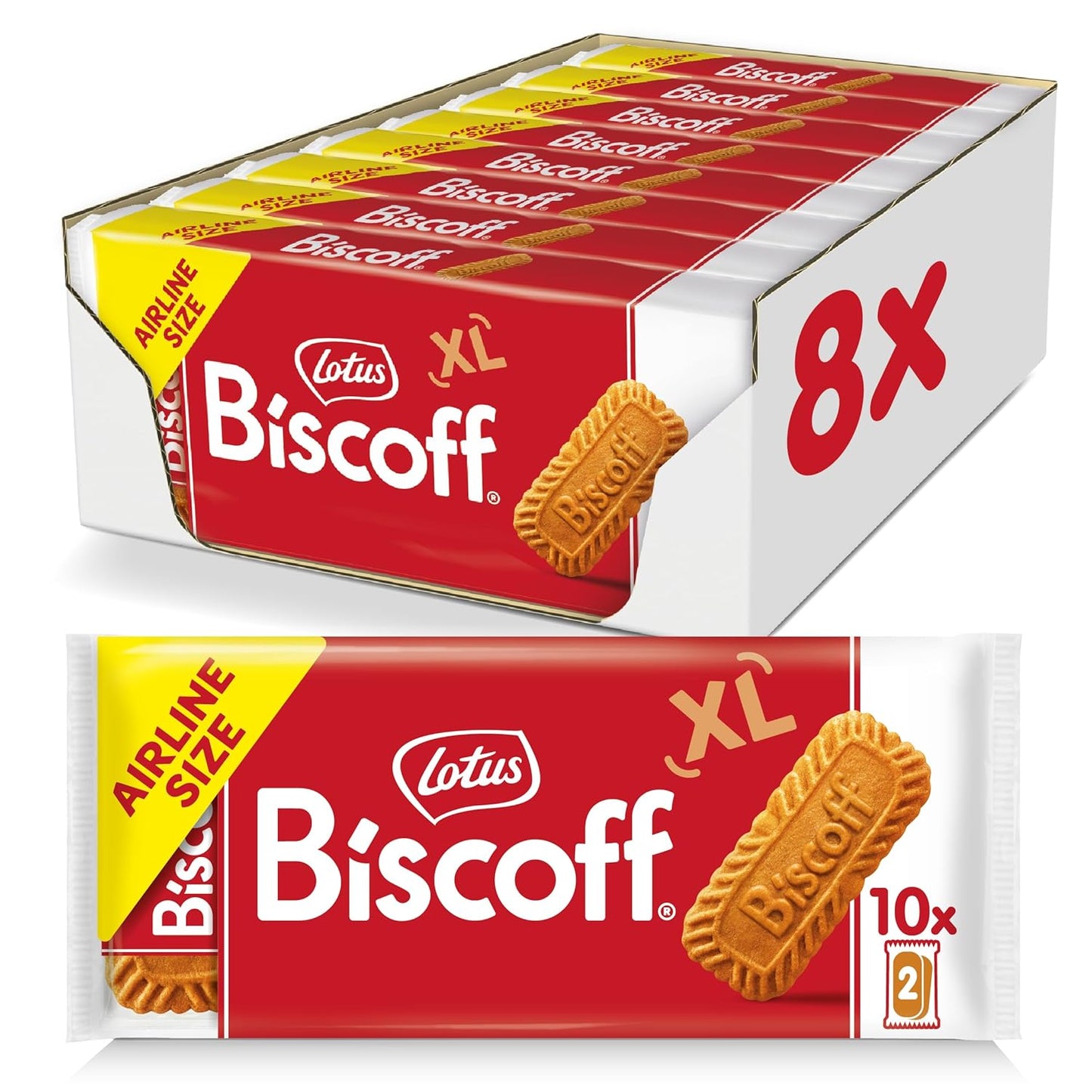 Lotus Biscoff Cookies, Caramelized Biscuit Snack, 20 Sleeves of 2 Extra Large Cookies