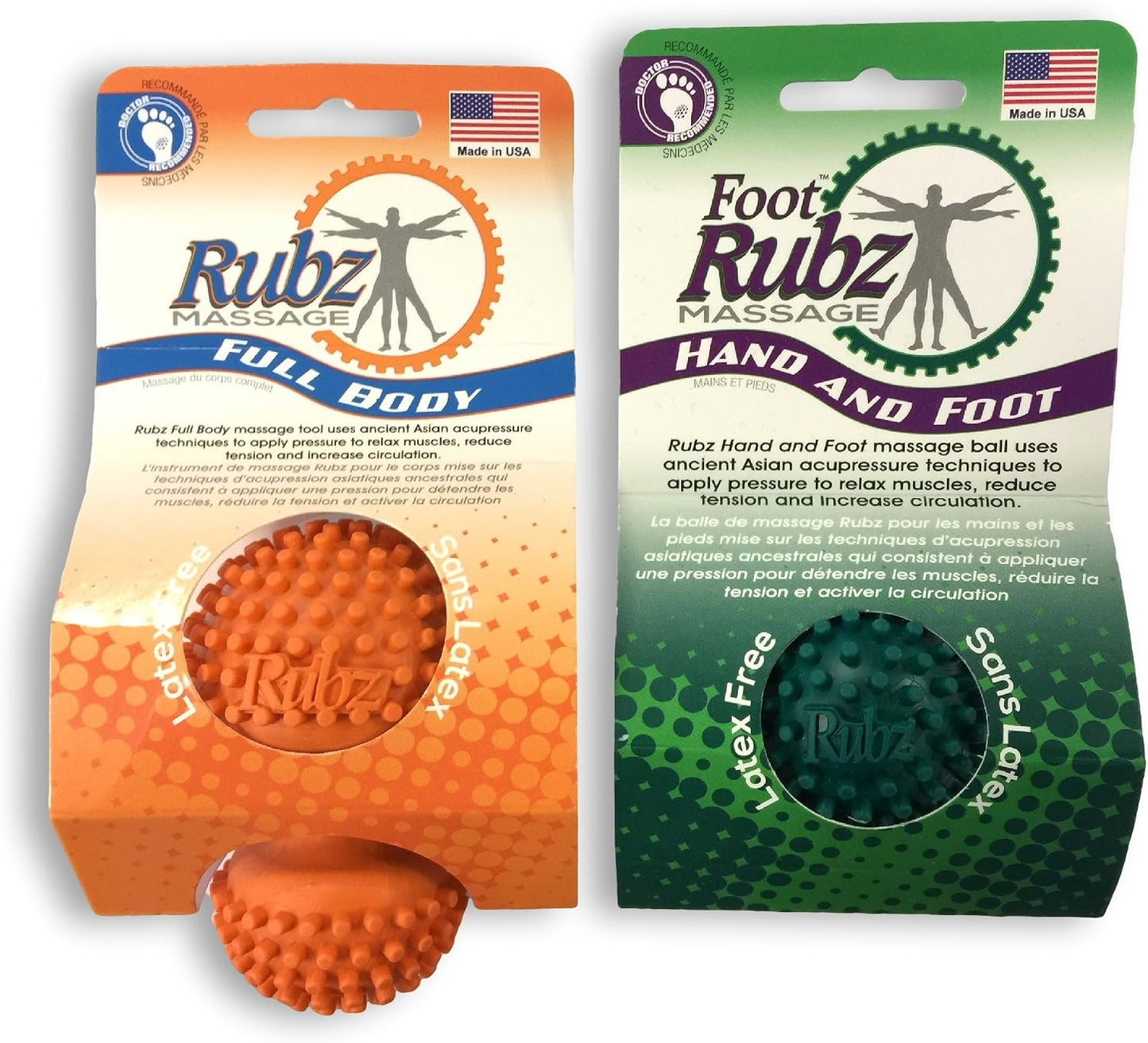 Due North Foot Rubz Hand & Back Massage Ball for Plantar Fasciitis Relief
