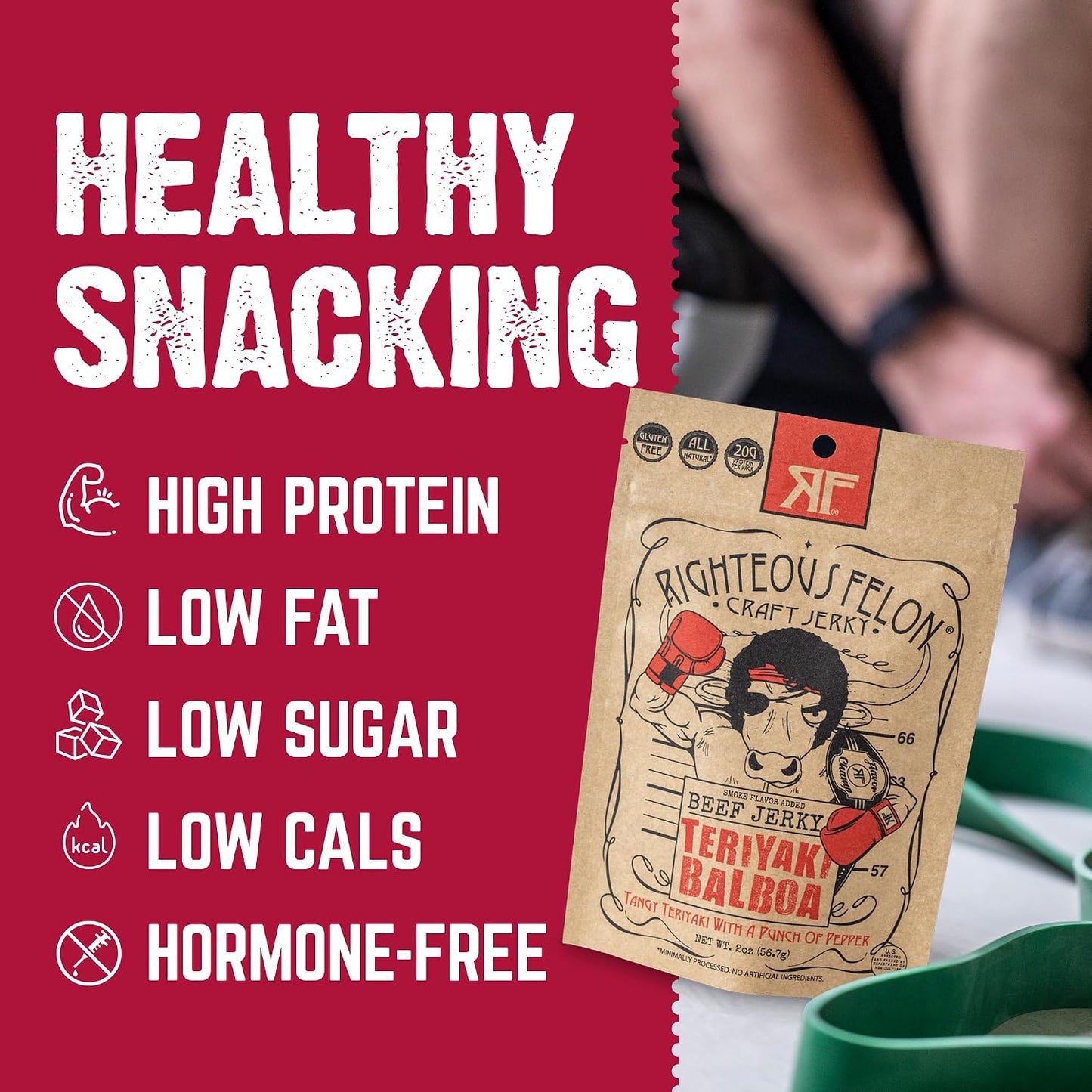 Righteous Felon Beef Jerky Variety Pack, 8 Pack Sampler, Gluten Free, High Protein, Keto, Low Sugar