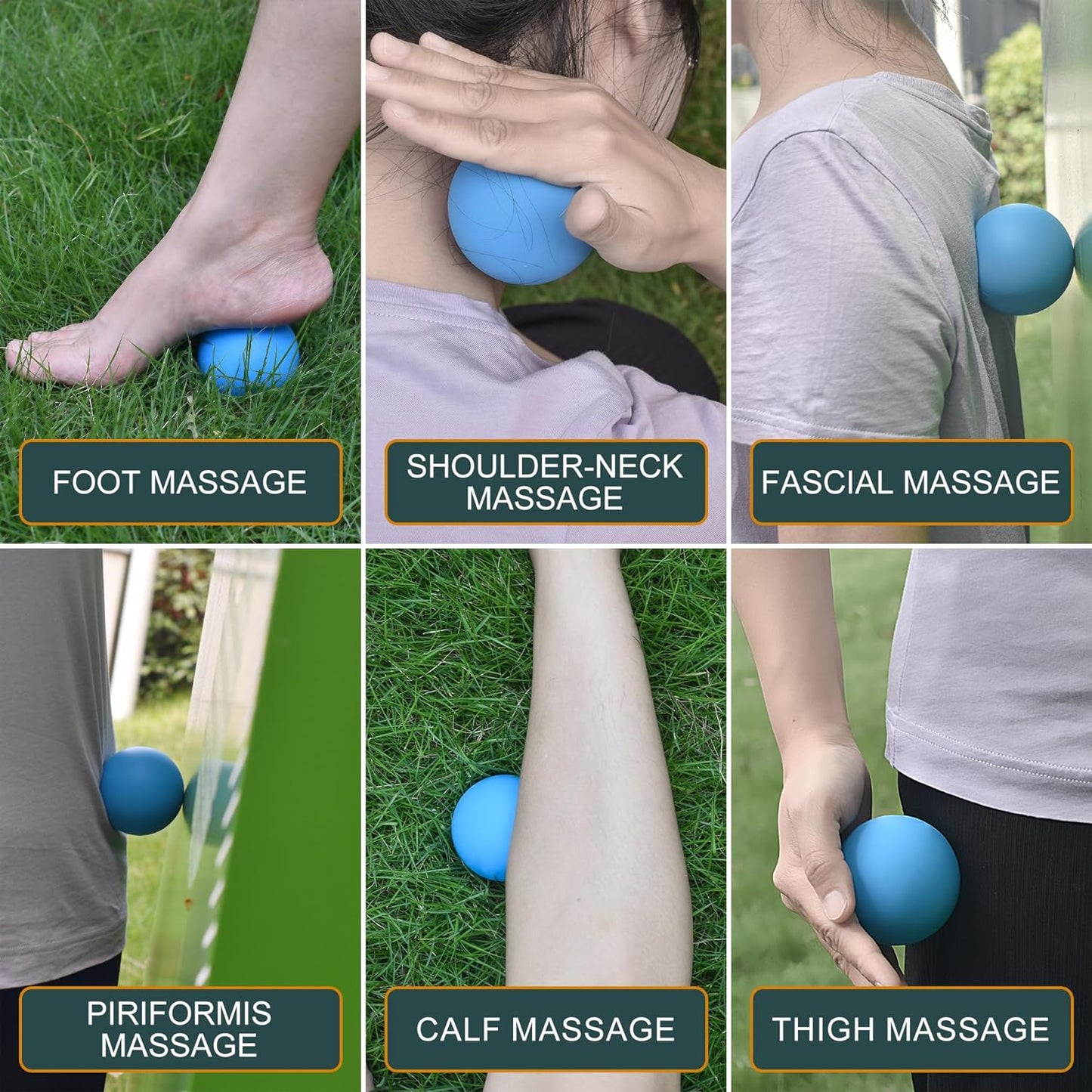 Massage Lacrosse Balls for Myofascial Release and Deep Tissue Massage 2Pack