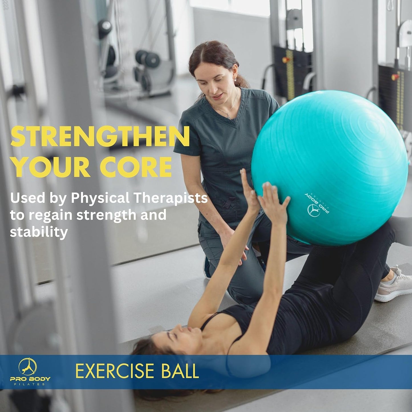ProBody Pilates Exercise Ball - 45cm, 55cm, 65cm, 75cm, 85cm