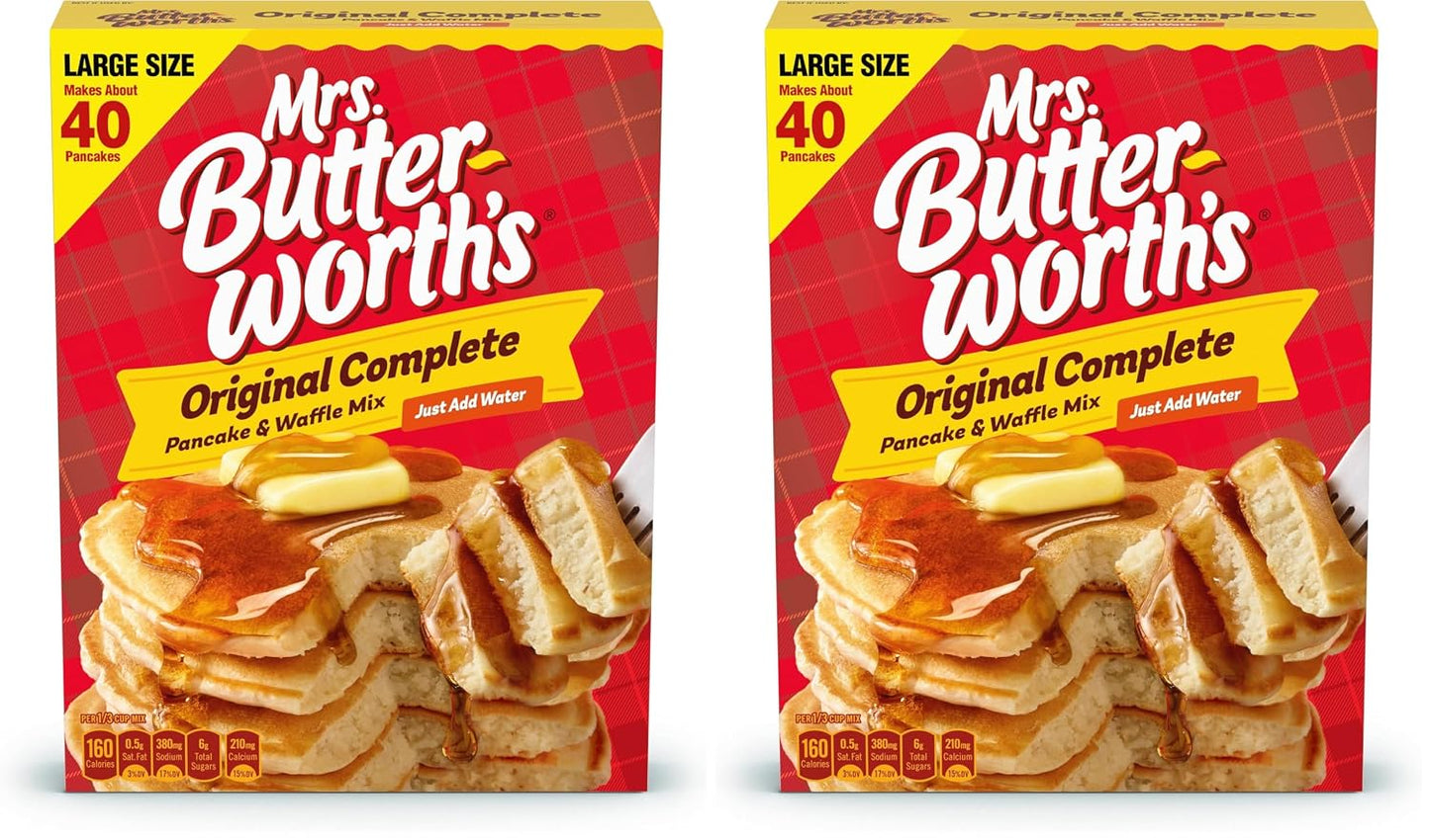 Mrs. Butterworth Pancake and Waffle Mix, 32 Ounce, Non-GMO, No Preservatives, Easy to Make, Great Source of Calcium