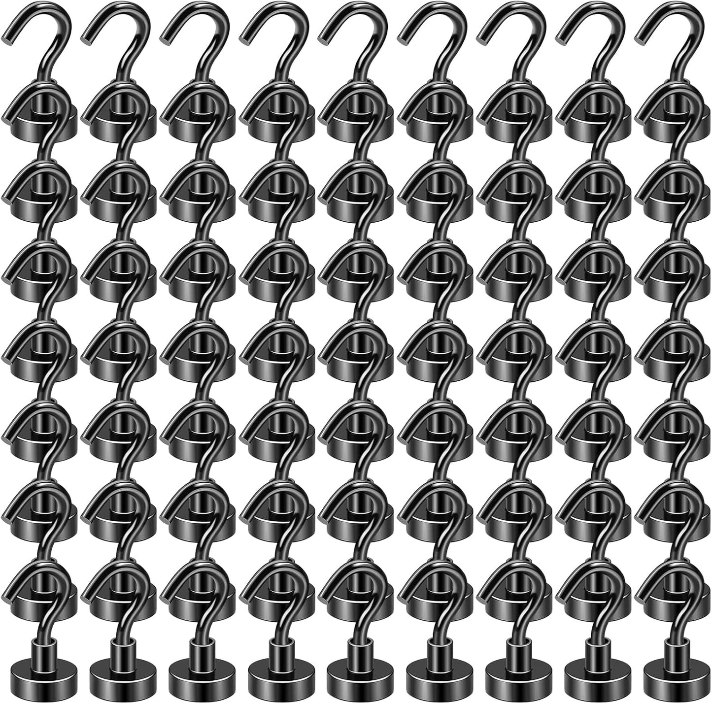 DIYMAG Magnetic Hooks 20pcs 30lbs+ Cruise Essentials 2026 Magnet Hook | Neodymium Heavy Duty Strong Magnets Hanging Ship Cabins Refrigerator Fridge Classroom Beach Vacation Kitchen Grills Home Tool