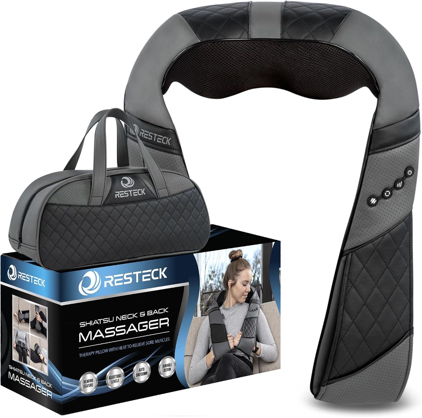 RESTECK Shiatsu Massager for Neck and Back with Heat