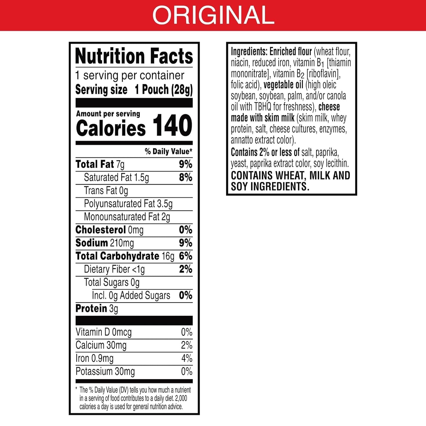 Cheez-It Original Baked Snack Crackers, 40 Individually Wrapped Packs