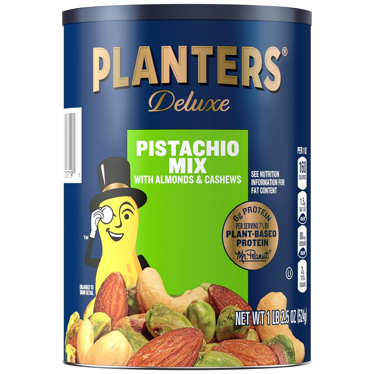 PLANTERS Pistachio Nuts Lovers Nut Mix with Almonds & Cashews, Kosher, Plant-Based Protein, 1lb 2.5oz