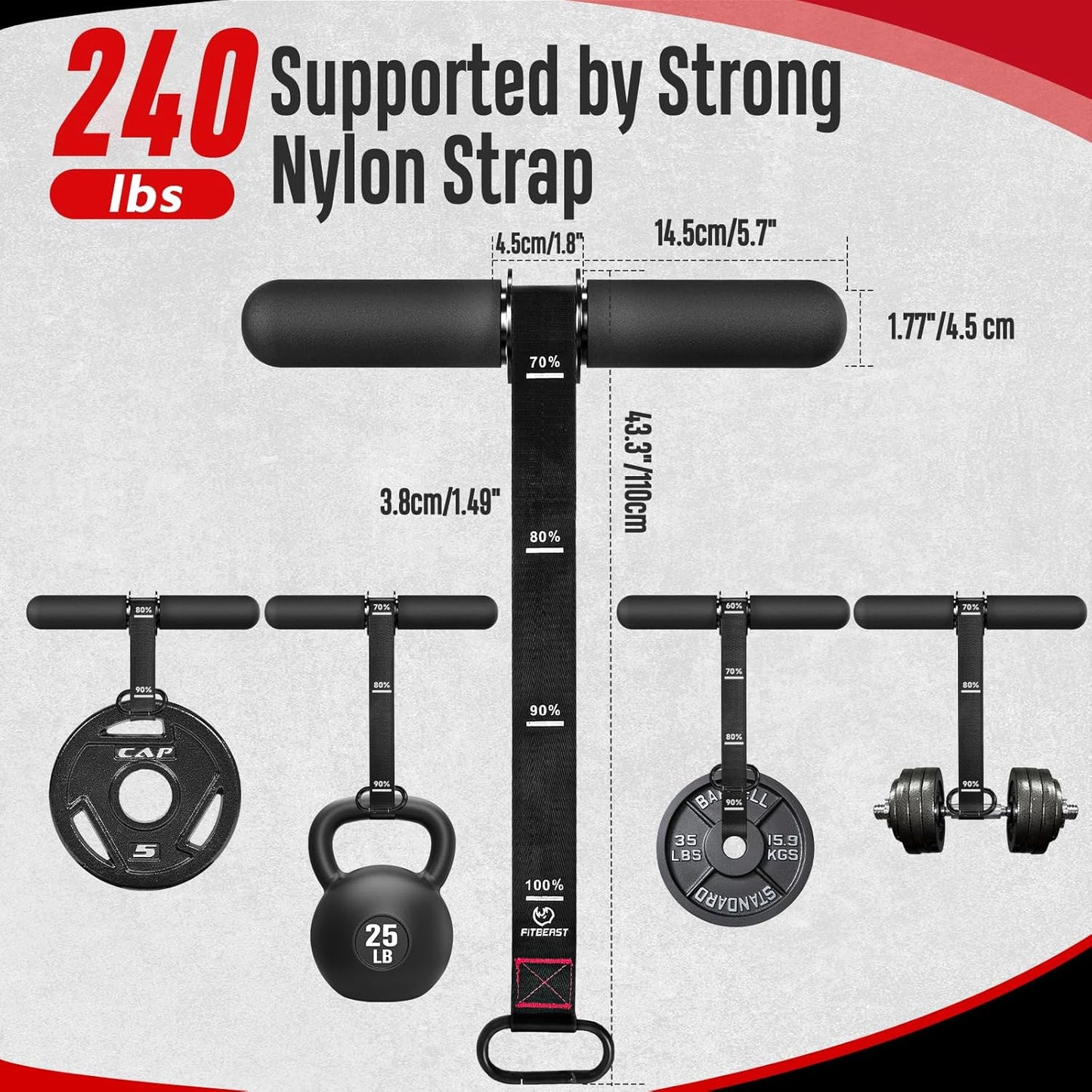 FitBeast Forearm Strengthener & Wrist Roller - Grip Strength, Muscle Building, Rehab