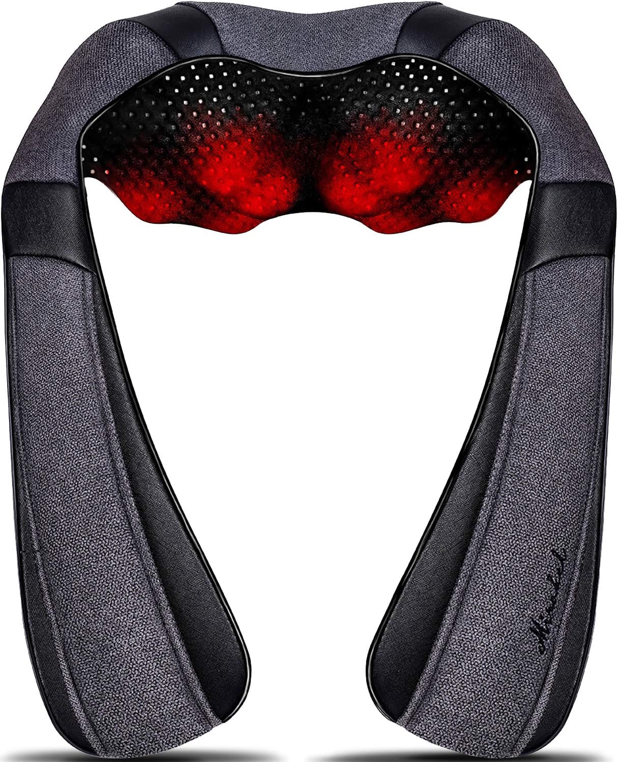 Mirakel Shiatsu Neck Massager for Deep Tissue Pain Relief with Heat