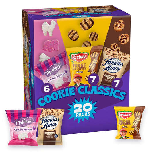 Assorted Cookie Classics Variety Pack with 20 Pouches