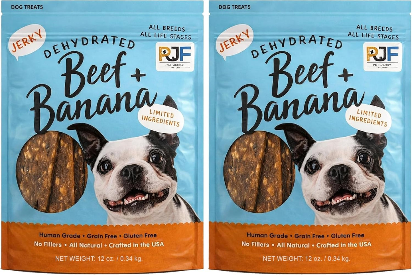 Pet Jerky Factory Premium Beef and Banana Dog 12 oz