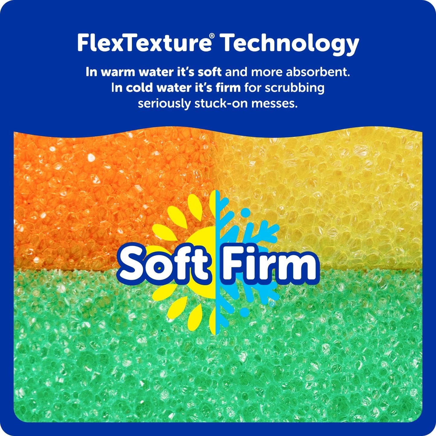 Scrub Daddy Colors Kitchen Sponges - Scratch-Free Dishwashing Sponges & Sponge for Kitchen Sink, Bathroom & Household Cleaning - BPA-Free Polymer Foam (3 Count)