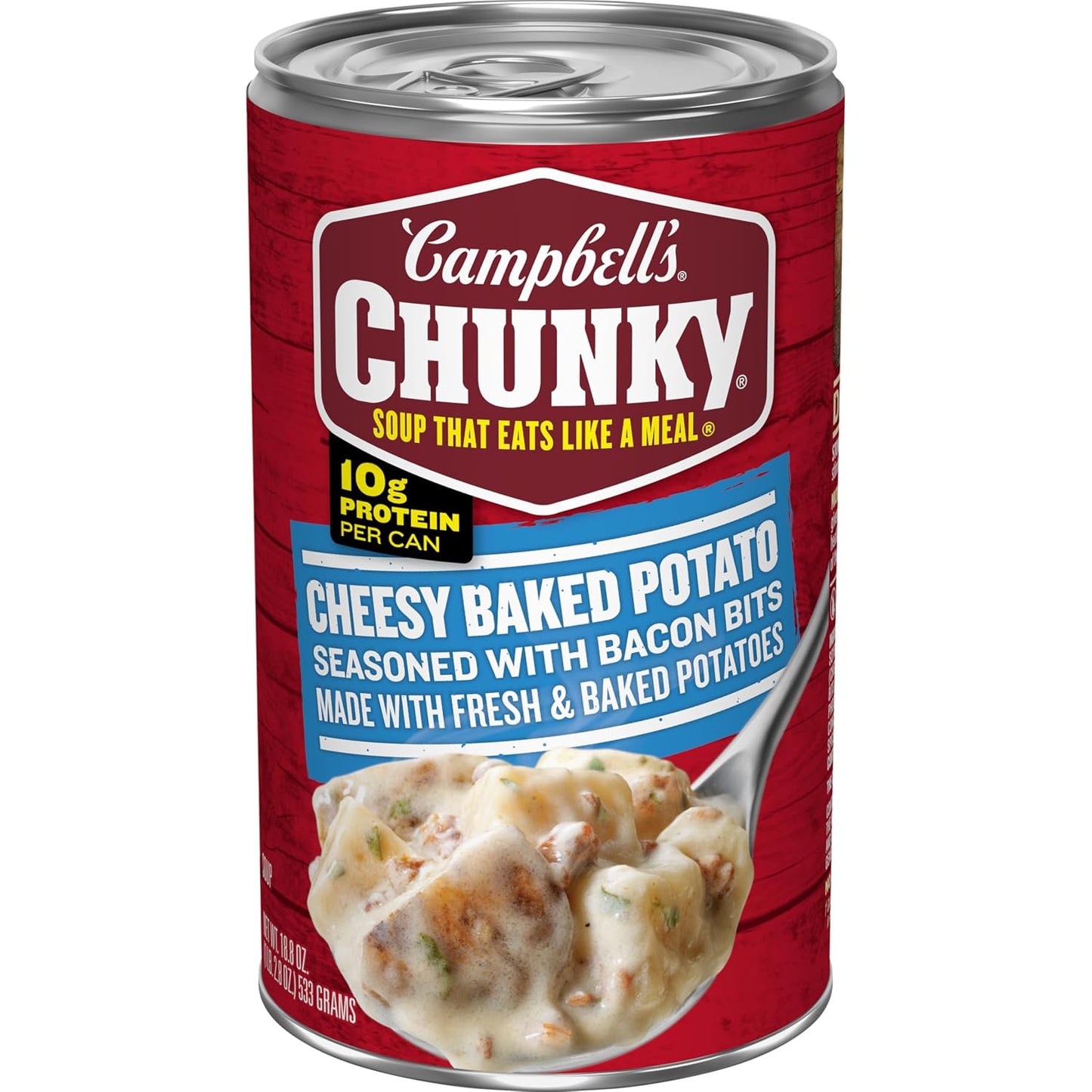Campbell's Chunky Baked Potato with Cheddar & Bacon Bits Soup, 18.8 Oz Can