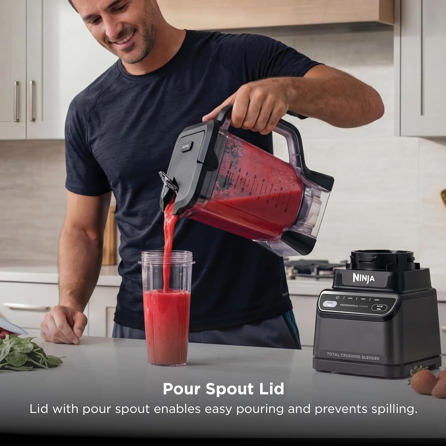 Ninja Professional Blender 2.0, 1200W, Auto-iQ, 72oz Pitcher, BR201AMZ | 1200W Total Crushing blades + Auto-iQ Crush program for smoothies & frozen drinks. 4 speeds. Dishwasher safe.