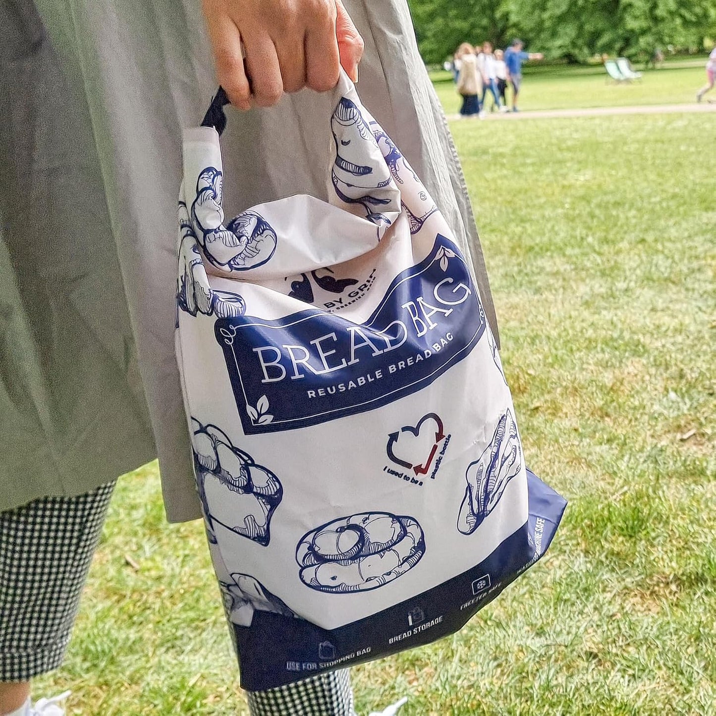 GRIN BY GRIN Bread Bags 2 Pack Reusable Zipper Bags Extra Large | Homemade Bread, Sourdough, Freezer Storage