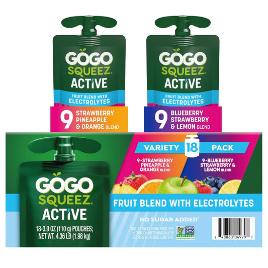 18-count variety pack of no sugar added active fruit blend with electrolytes