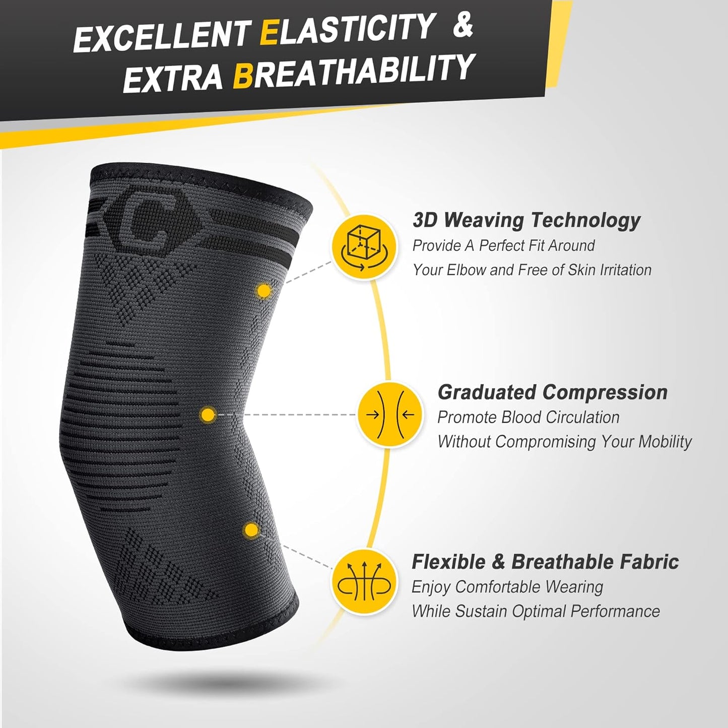 CAMBIVO Elbow Brace for Tendonitis, Tennis Elbow, and Arthritis Relief