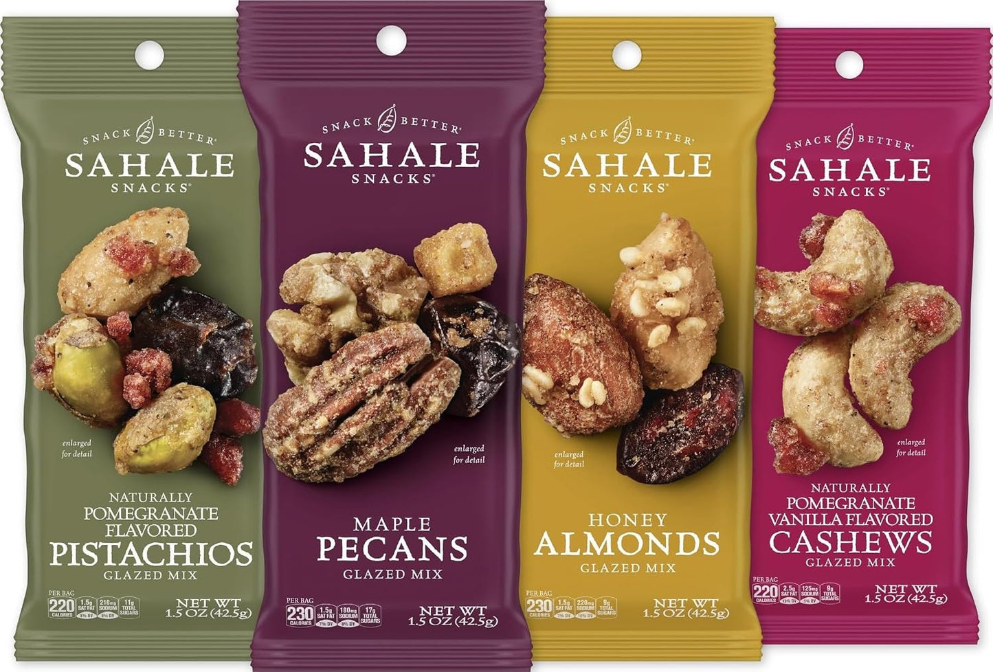 Sahale Snacks Glazed Mix Nut Blend Variety Pack, 12 Total Packs, 1.5 Oz Grab & Go Bags