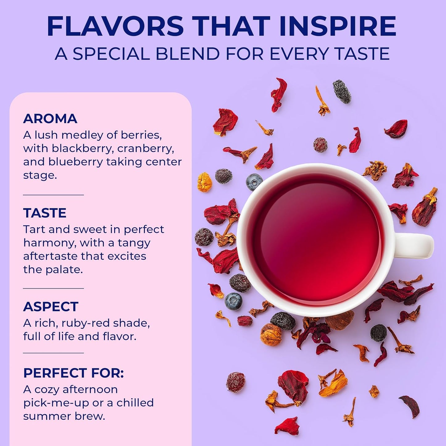 Katy's Berry Loose Leaf Tea - Hibiscus, Blueberry & Cranberry - Fruity Herbal Tea