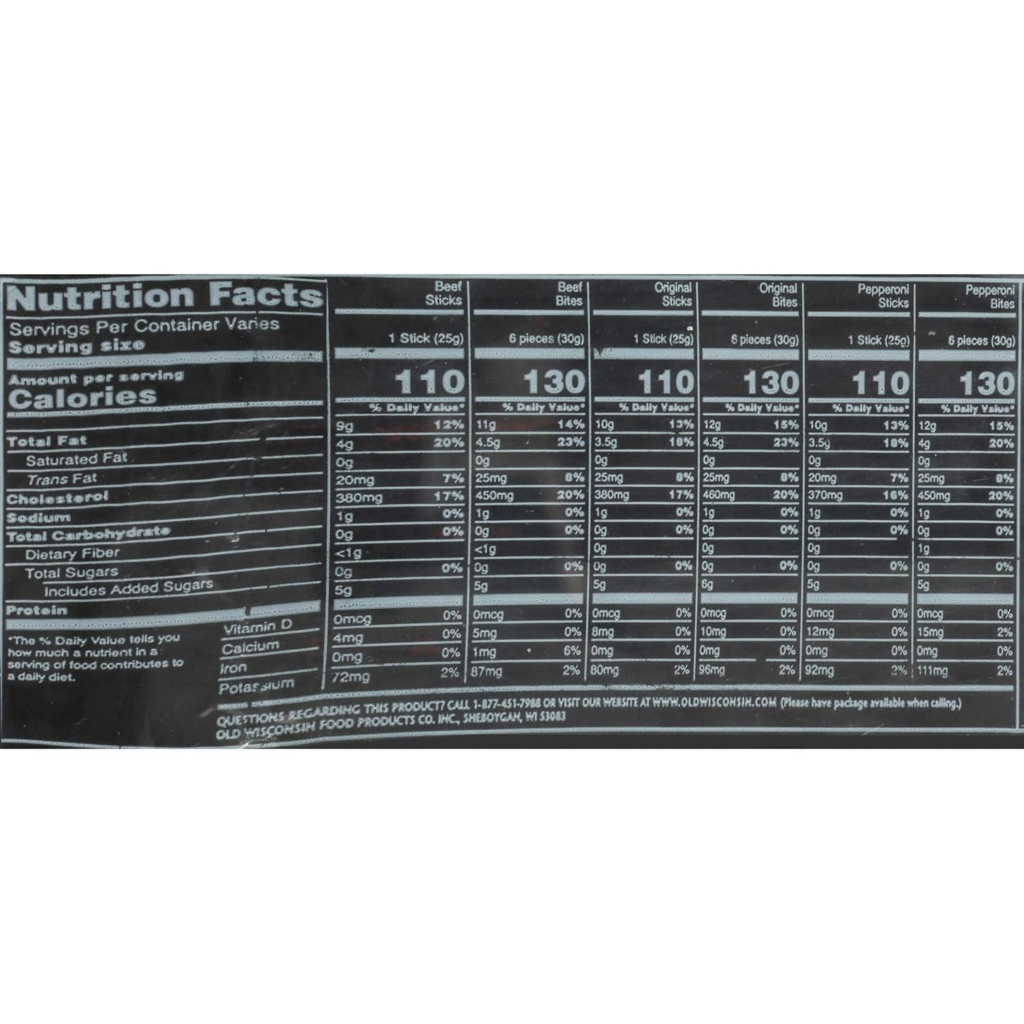 Old Wisconsin Beef Sausage Snack Sticks, 26 Ounce Resealable Package