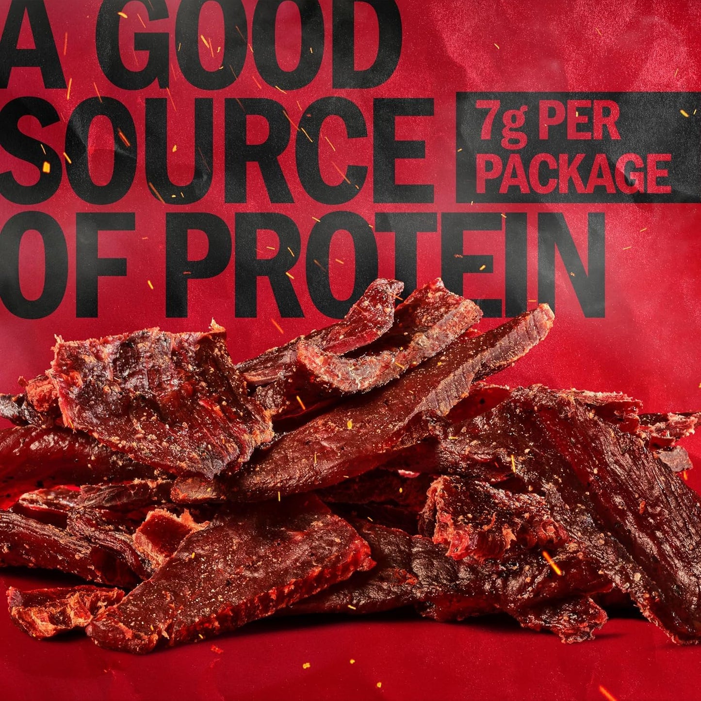 Jack Link's Teriyaki Beef Jerky Multipack, 20 packs, 0.625 oz bags, 7g protein per serving