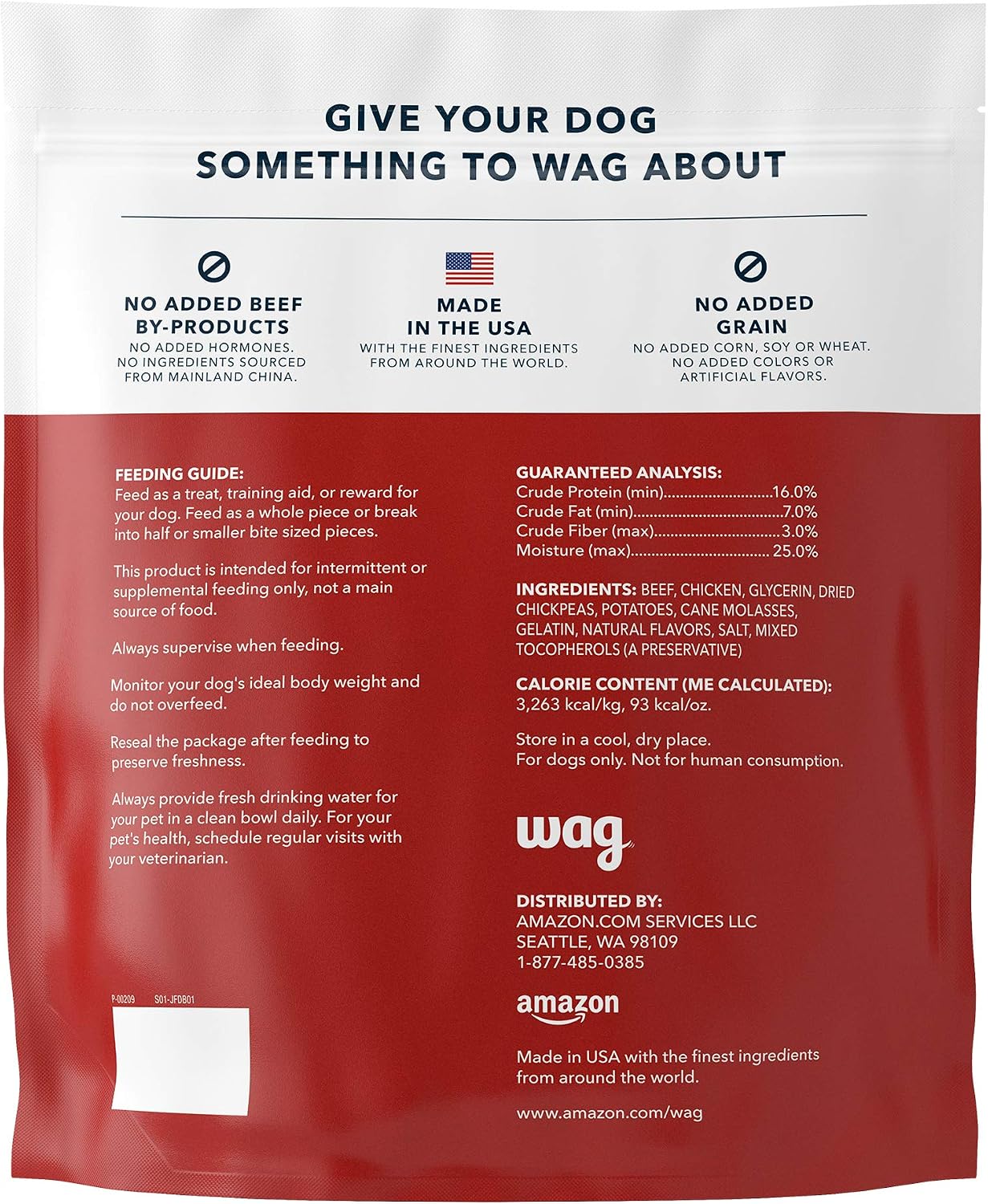 American Beef Jerky Dog Made in USA 24 oz Resealable Bag